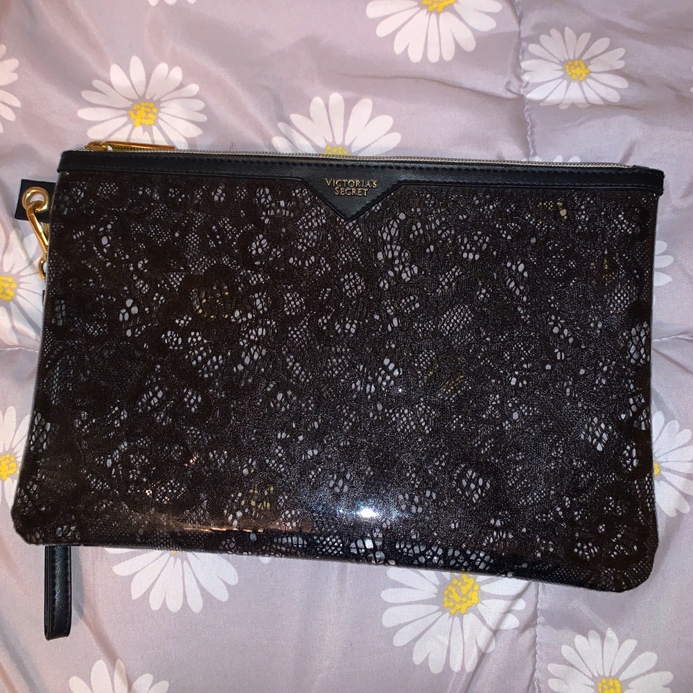 Victoria’s Secret Black Lace Makeup Bag